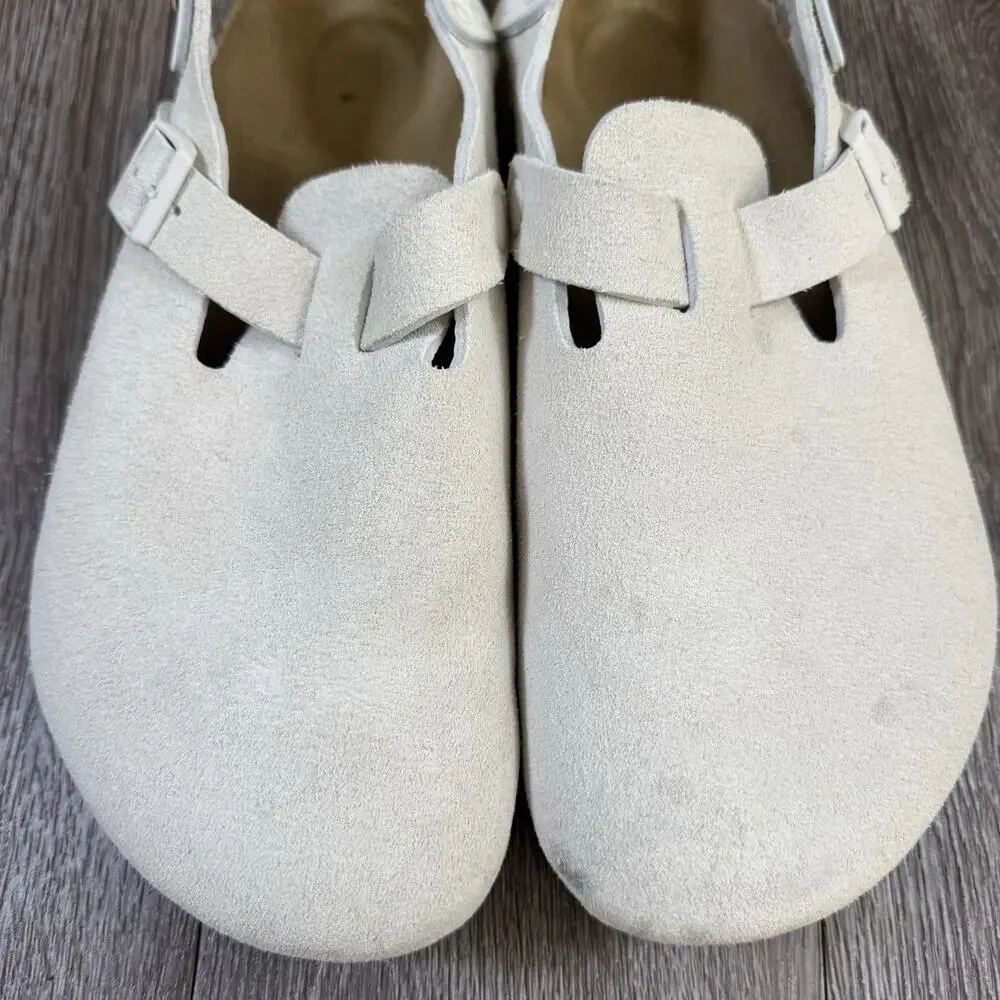 Birkenstock Tokio Suede Antique White Size 43 EU Men’s 10 - Picture 4 of 16